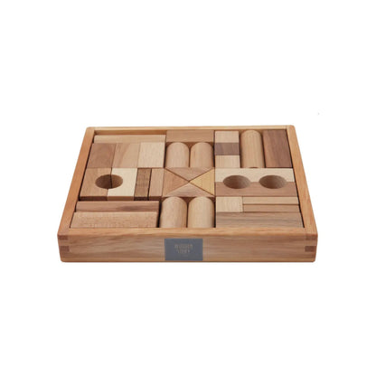 Wooden Story Natural Wooden Blocks in Tray ONETESSORI